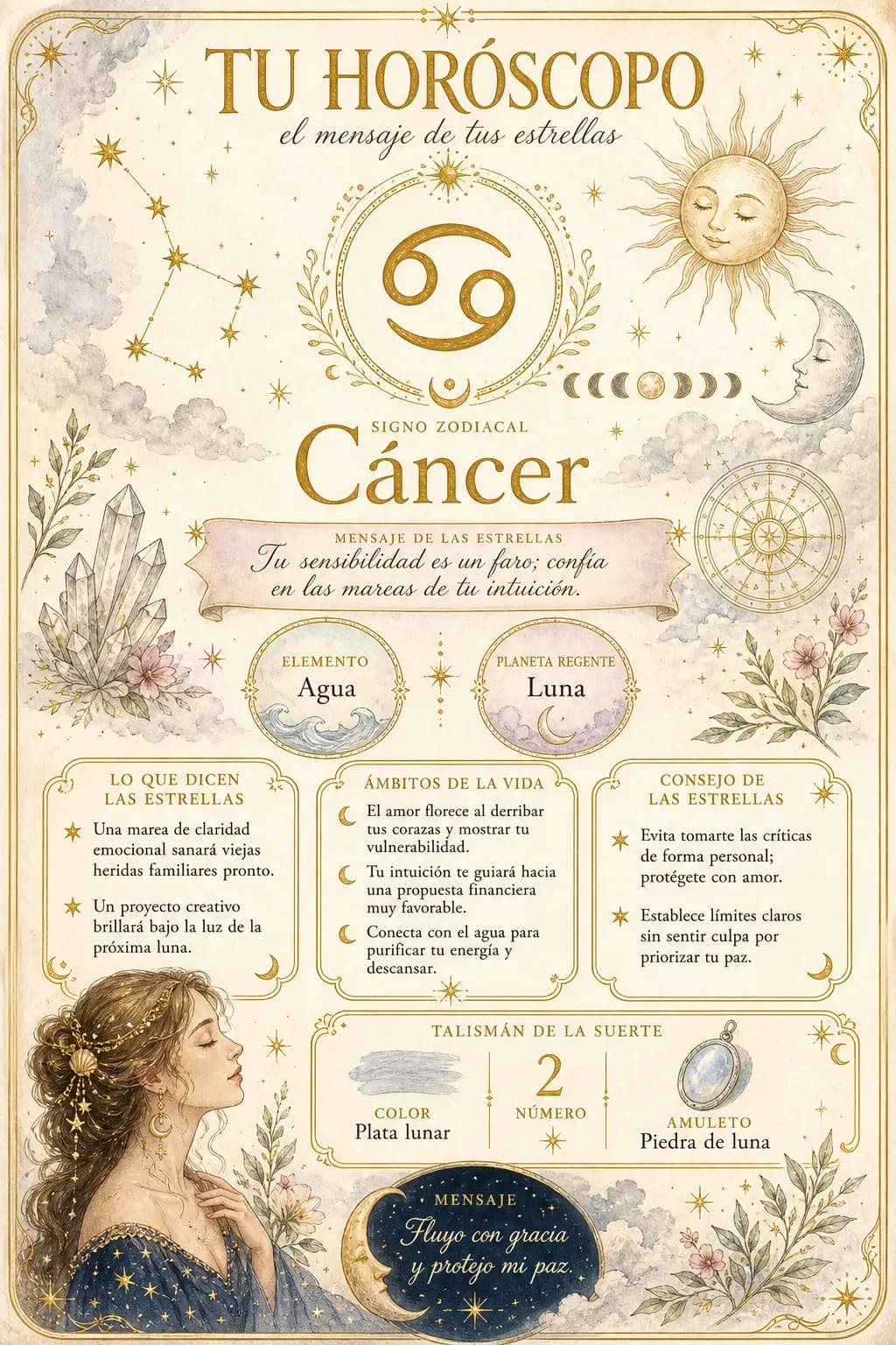 The horoscope art poster a customer takes away